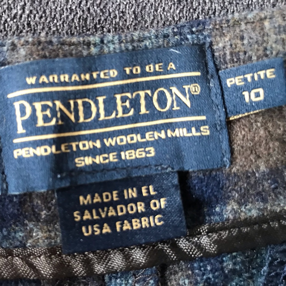 Pendleton Vintage  Blue/Blue on Brown wool pants